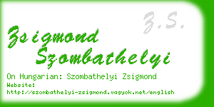 zsigmond szombathelyi business card